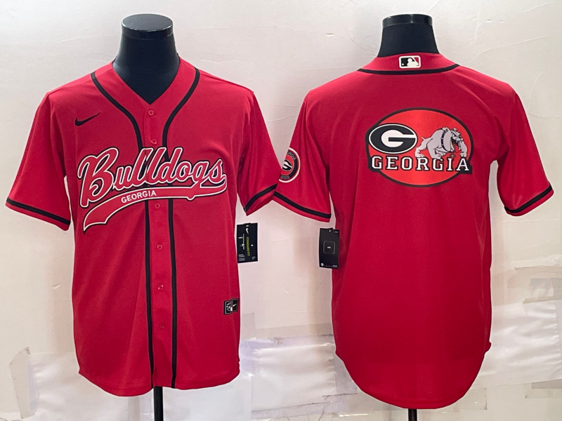 2023 Men Georgia Bulldogs blank red Stitched NCAA Jersey->->NCAA Jersey